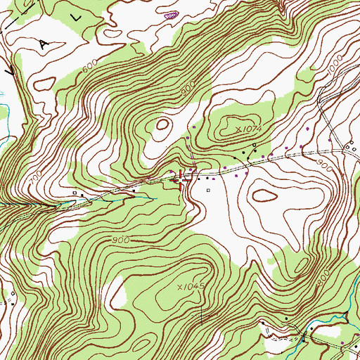 Topographic Map of Mount Bethel Volunteer Fire Company, NJ