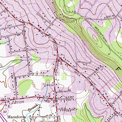 Topographic Map of Green Knoll Fire Company, NJ