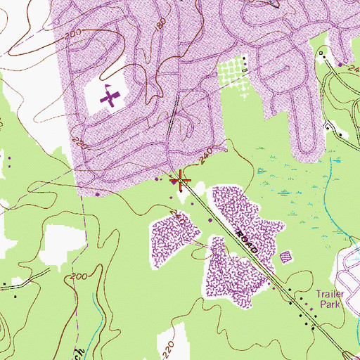 Topographic Map of Kendall Park Volunteer Fire Company Station 1, NJ