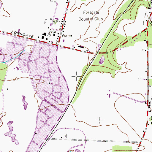 Topographic Map of Monroe Township Fire District #3 Station 23b, NJ