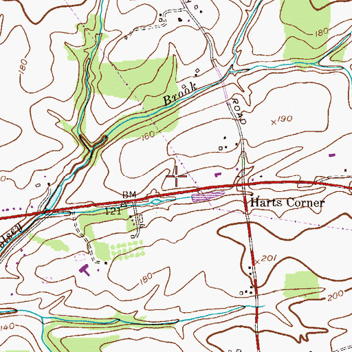 Topographic Map of Hopewell Township Fire District 1, NJ