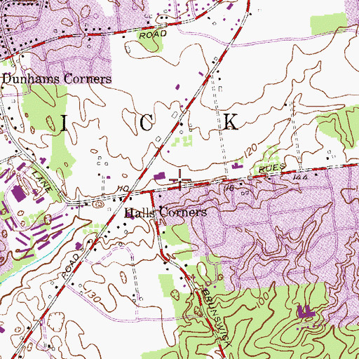 Topographic Map of East Brunswick Fire District 1 Old Bridge Volunteer Fire Company House 2, NJ