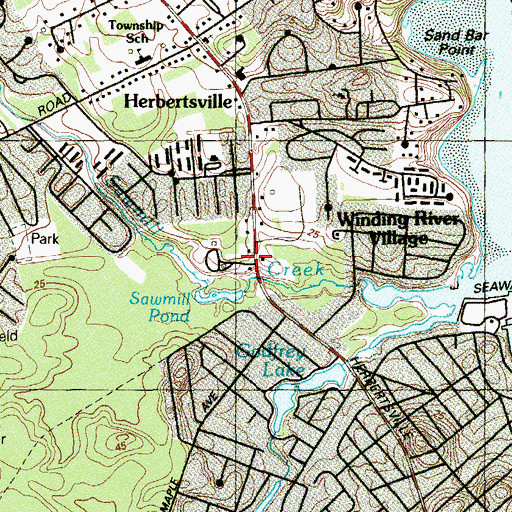 Topographic Map of Brick Township Fire Department Fire Training Center, NJ