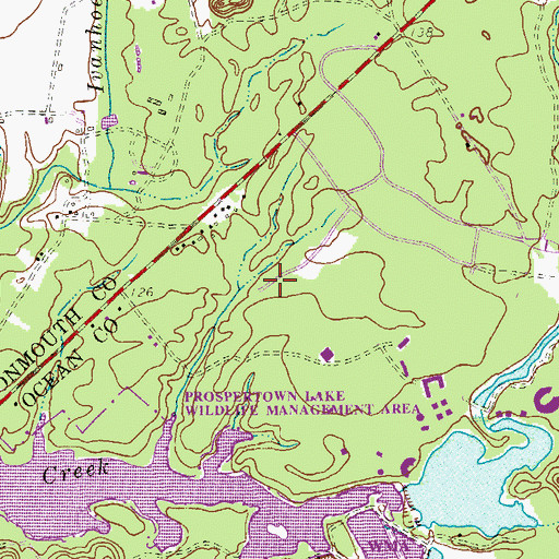 Topographic Map of Six Flags Great Adventure Safety Department, NJ