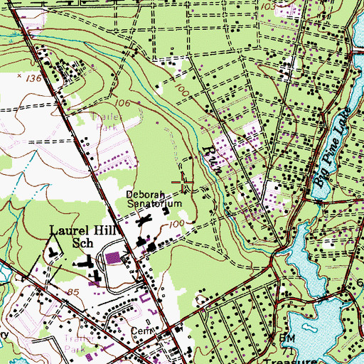 Topographic Map of New Jersey Forest Fire Service B6, NJ