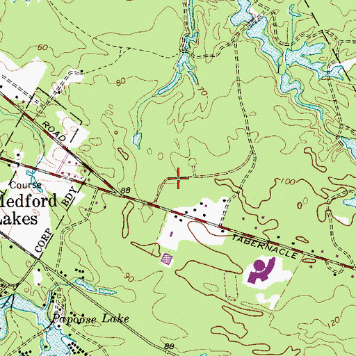 Topographic Map of New Jersey Forest Fire Service B1, NJ