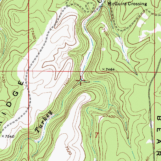 Topographic Map of Beaver Canyon, AZ