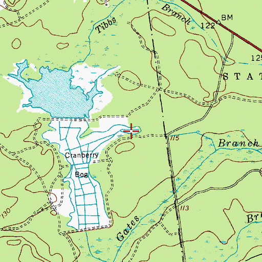 Topographic Map of New Jersey Forest Fire Service B2, NJ