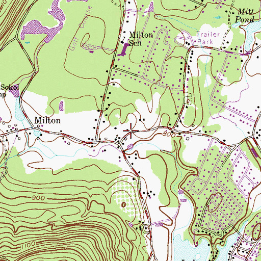 Topographic Map of Jefferson Township Fire Department Company 1, NJ