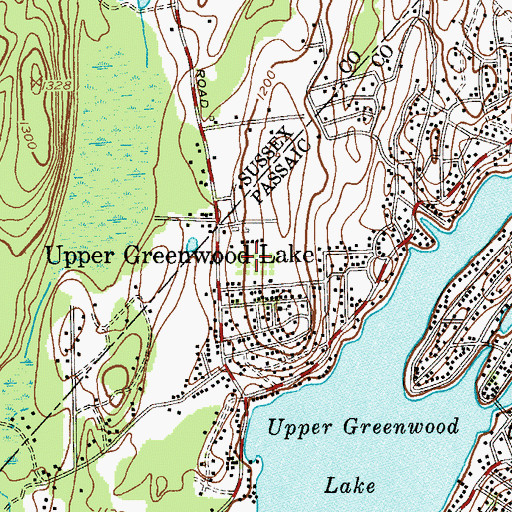 Topographic Map of Township of West Milford Fire Department Upper Greenwood Lake Company 5, NJ