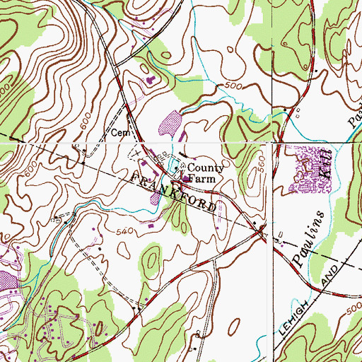 Topographic Map of Sussex County Fire Academy, NJ