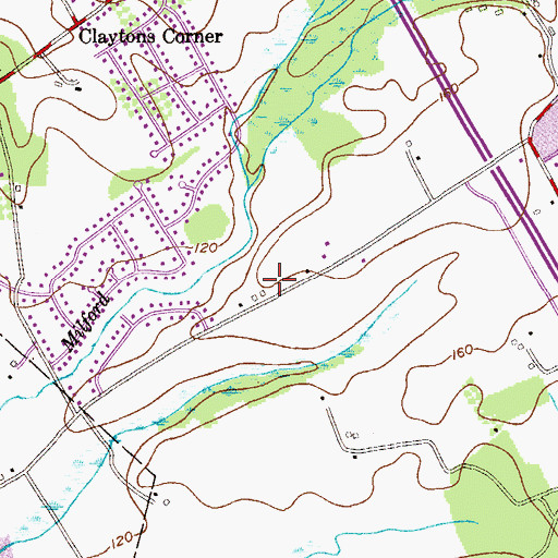 Topographic Map of Marlboro Township First Aid Squad, NJ