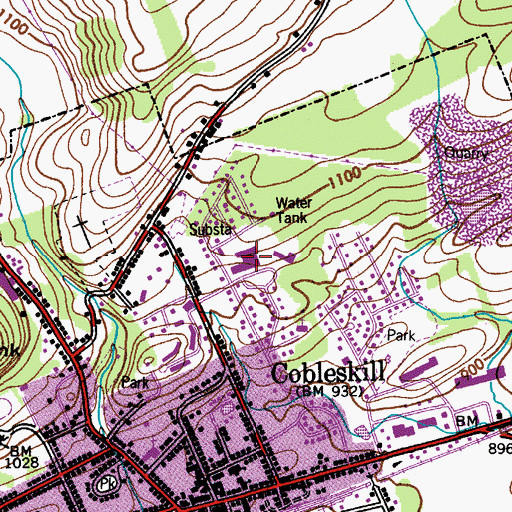 Topographic Map of Cobleskill Regional Hospital, NY
