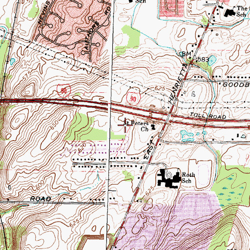 Topographic Map of Brentland Woods Adult Care Facility, NY