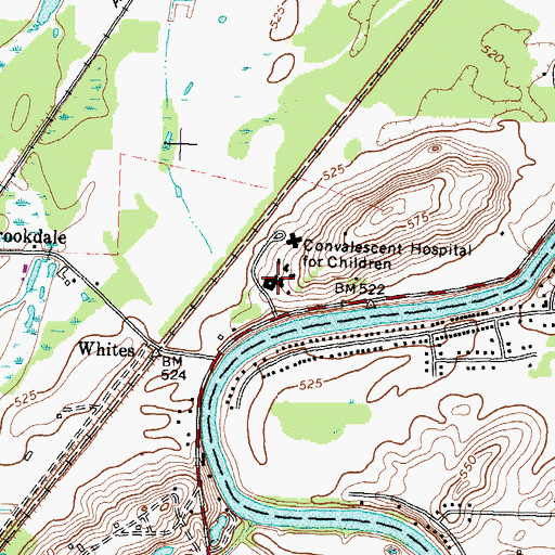 Topographic Map of Crestwood Children's Center, NY