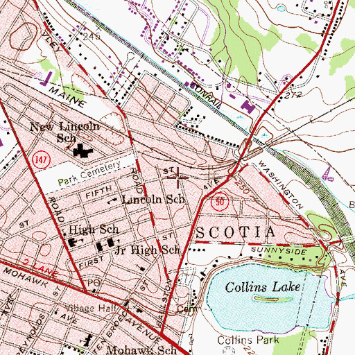 Topographic Map of Adirondack Manor Assisted Living Center, NY
