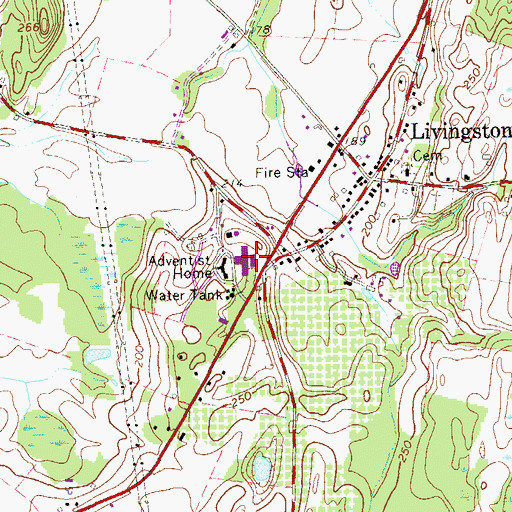 Topographic Map of Adventist Nursing Home, NY