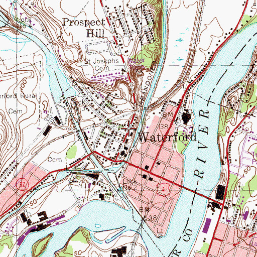 Topographic Map of Ahana House Assisted Living Center, NY