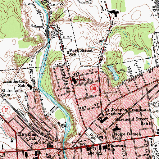 Topographic Map of Alice Hyde Nursing Home, NY