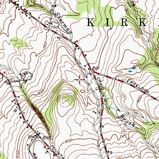 Topographic Map of Alterra Clare Bridge of Clinton Assisted Living Center, NY