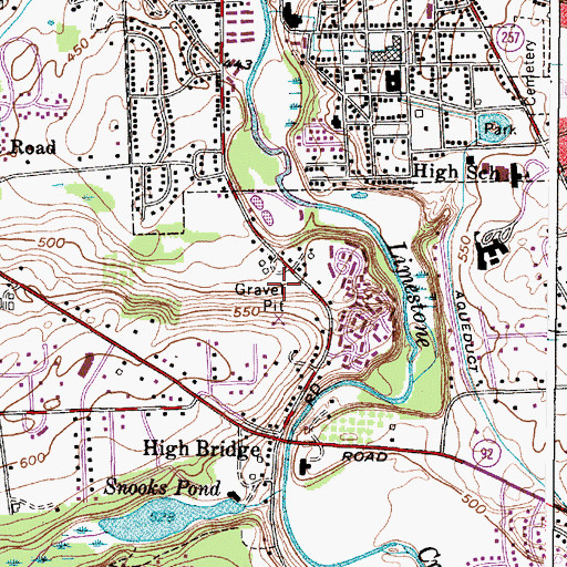 Topographic Map of Alterra Clare Bridge of Manlius Assisted Living Facility, NY