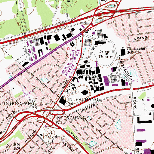 Topographic Map of Amber Court Assisted Living Facility, NY