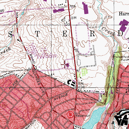 Topographic Map of Amsterdam Memorial Hospital Skilled Nursing Facility, NY