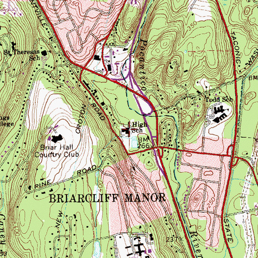 Topographic Map of Atria Briarcliff Manor Assisted Living Facility, NY