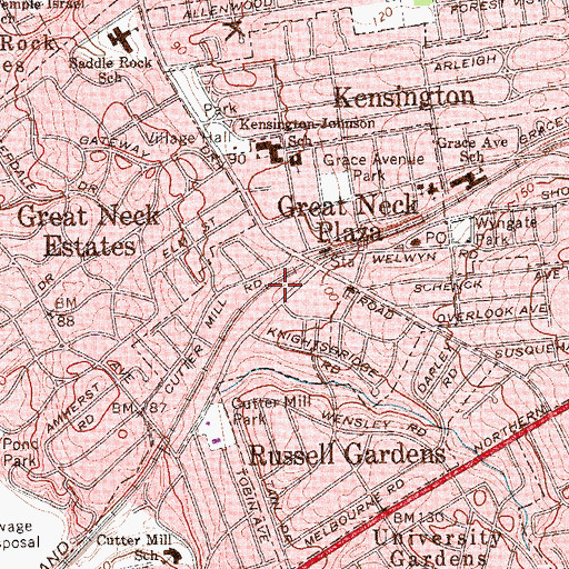 Topographic Map of Atria Great Neck Assisted Living Facility, NY