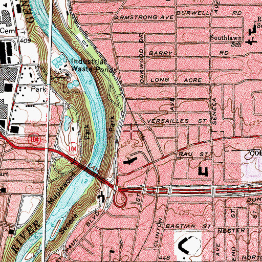 Topographic Map of Baird Nursing Home, NY