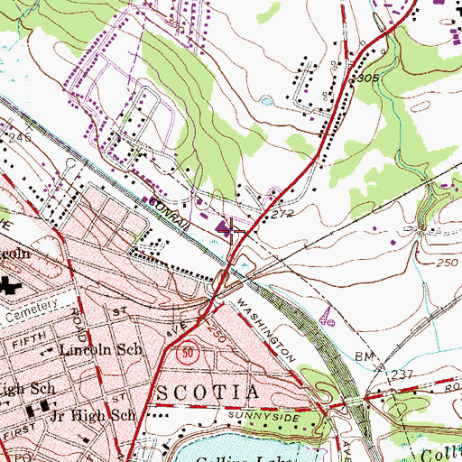 Topographic Map of Baptist Health Nursing and Rehabilitation Center, NY
