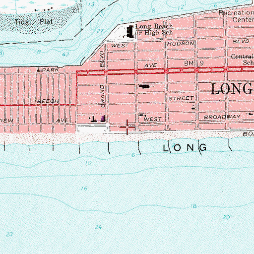 Topographic Map of Beach Terrace Care Center, NY