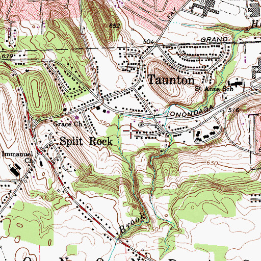 Topographic Map of Bellevue Manor Assisted Living Facility, NY