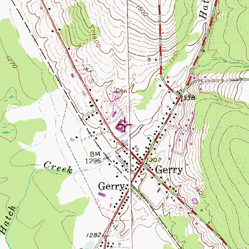 Topographic Map of Bergquist Adult Home, NY