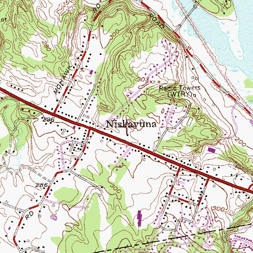 Topographic Map of Clare Bridge of Niskayuna Assisted Living Center, NY