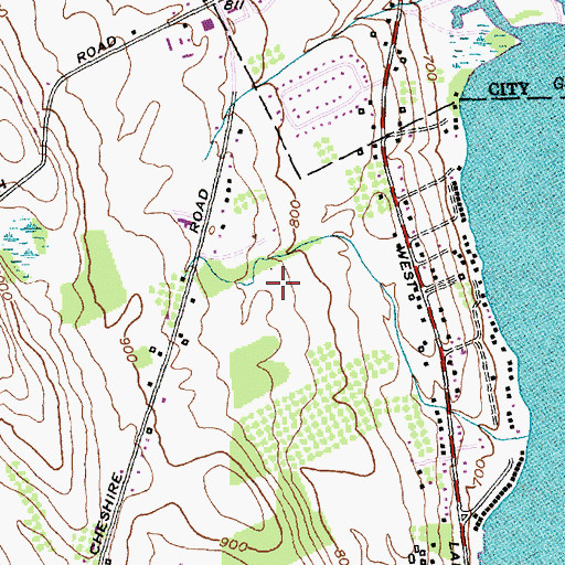 Topographic Map of Clark Meadows at Ferris Hills Adult Care Facility, NY