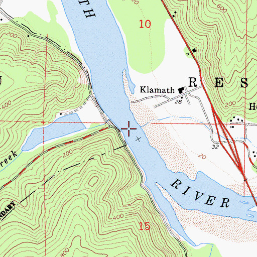 Topographic Map of Hoppaw Creek, CA