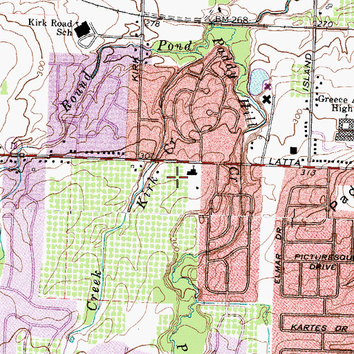 Topographic Map of Crimson Ridge Gardens, NY