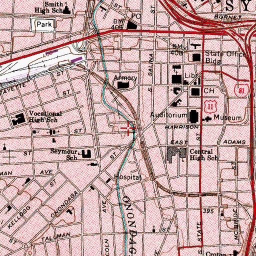 Topographic Map of Crossroads Assisted Living Facility, NY