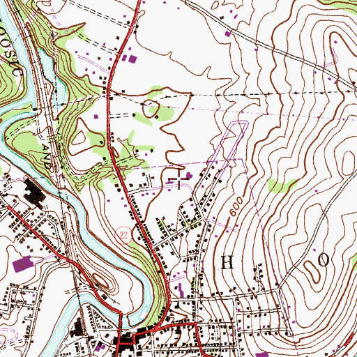 Topographic Map of Danforth Adult Care Center, NY