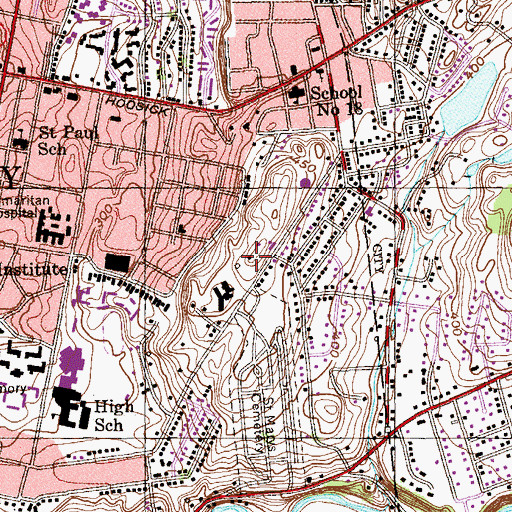 Topographic Map of Eddy Heritage House Nursing and Rehabilitation Center, NY