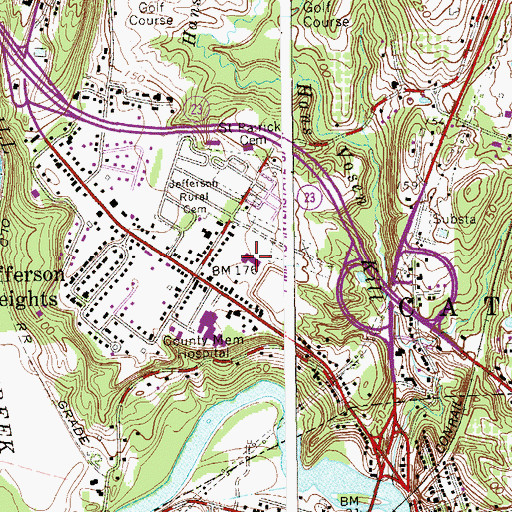Topographic Map of Eden Park Health Care Center, NY