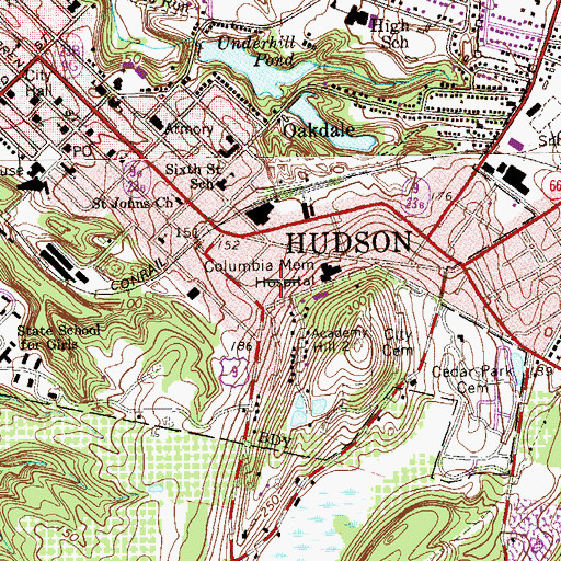 Topographic Map of Eden Park Health Care Center, NY