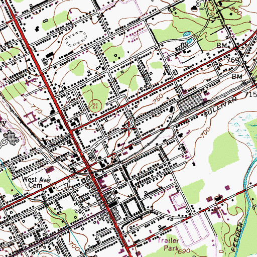 Topographic Map of Elijah House Adult Care Facility, NY