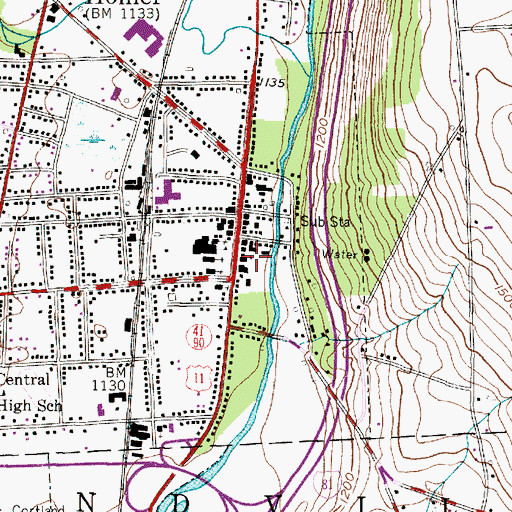 Topographic Map of Elizabeth Brewster House, NY