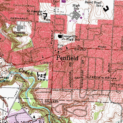 Topographic Map of Grande Vie Senior Living Community, NY