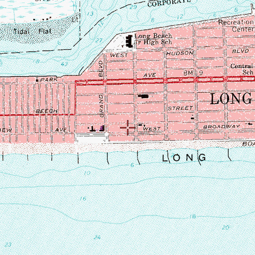 Topographic Map of Grandell Rehabilitation and Nursing Center, NY