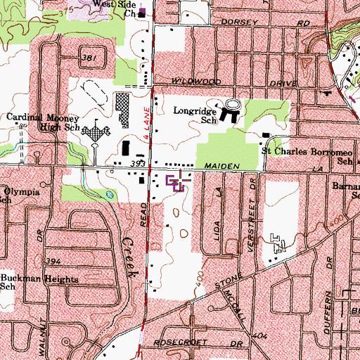 Topographic Map of Grandeville Home, NY