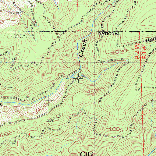 Topographic Map of Hornet Gulch, CA