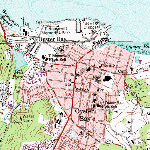 Topographic Map of Harbor House Assisted Living Facility, NY